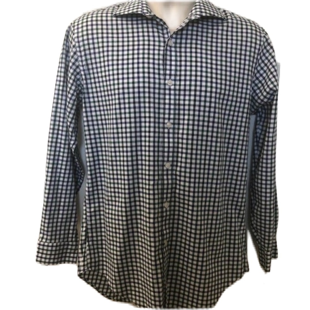 Esquire Men's Plaid Non Iron Casual Button Down Shirt Long Sleeve Slim Fit 15.5